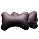 Circle Cool 牛皮汽车头枕护颈枕 车上抱枕座椅靠枕腰靠垫小车用头层牛皮枕头 牛皮颈枕 咖啡色 2个