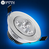 led射灯3W嵌入式背景墙家装客厅全套开孔5/5.5/6.5/7CM7.5公分8厘米天花灯 砂银开孔65-75 3W+暖白光