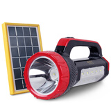 康铭LED应急灯停电备用家用探照灯太阳能充电带侧灯手电筒户外照明大功率强光灯家用手提灯矿灯保安巡逻灯 KM-2651N（带侧灯台灯功能）+3W太阳能板