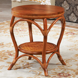 藤工匠 藤椅三件套靠背椅可旋转阳台桌椅组合客厅休闲椅转椅藤家具 常规色小茶几