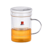 一屋窑制一屋窑 耐高温玻璃茶具玻璃杯带盖350ml带滤网玻璃茶杯