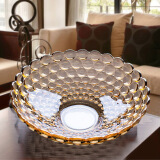 贝鲁斯 欧式水晶玻璃果盘现代客厅创意家用茶几碗瓜子糖果干果水果盘子