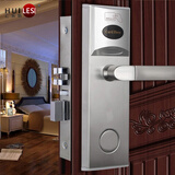 汇乐斯 门禁一体锁 刷卡锁 智能锁电子锁 感应锁IC卡锁 酒店锁宾馆磁卡门锁 银色【凸头】左开