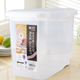 茶花米桶储米箱面粉桶配量杯带底滑轮 24斤装(配量杯)