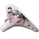 风雅陶笛（FENG YA OCARINA） 手绘圆头12孔中音C调 十二孔AC陶笛 12圆头AC紫藤花