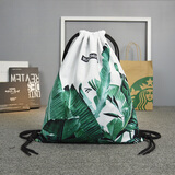 布简单（BU JIAN DAN）芭蕉叶束口袋抽绳包潮牌港式抽绳双肩包女休闲运动健身包男女包