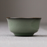 兴云集 王文青瓷茶杯哥窑开片品茗杯陶瓷主人杯功夫茶具小茶杯茶碗单杯 哥窑铁胎青梅子釉夫人杯