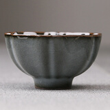 兴云集 王文青瓷茶杯哥窑开片品茗杯陶瓷主人杯功夫茶具小茶杯茶碗单杯 哥窑铁胎粉青釉富贵杯