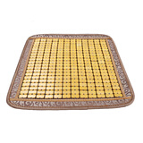 汽车夏季坐垫凉垫单片冰丝竹垫通风制冷按摩座椅透气木珠竹座垫夏天竹片钢丝小货车面包车挖机吊车凉垫小方垫 竹片D/黄色1片装