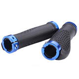 JIEYIDA山地车把套自行车牛角把套副把手把套手柄套握把单车配件骑行装备 蓝色(不带牛角)+安装工具