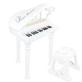 BAOLI宝丽儿童电子琴带麦克风宝宝小钢琴可弹奏益智玩具男女孩生日礼物 1504A电子琴白色