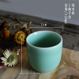 瓯江（OUJIANG）龙泉青瓷茶具小水杯陶瓷功夫品茗杯创意简约日式喝水杯 绿水杯梅子青