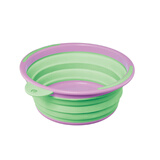 ISETO日本进口洗脸盆折叠脸盆脸盆便携车载折叠盆洗衣盆大容量 绿色