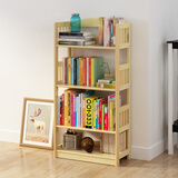 念之依储物架厨房实木置物架微波炉架落地客厅卧室多层收纳架子 清漆原木色-四层无筐