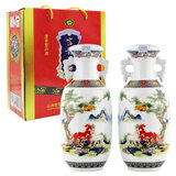 泓誉山西清香型白酒整箱 礼盒装2瓶*1L年分老酒 景德镇陶瓷