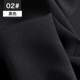 富羽莱（fuyulai） 素色文艺竹节棉麻服装布料厚款沙发布匹纯色中国风面料批发手工布头 2#黑色(半米价)
