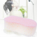 日本进口沐浴擦海绵洗澡巾柔软搓澡巾清洁海绵男士沐浴球起泡沐浴花女士两层双面洗澡刷除垢搓澡球 女款 粉色