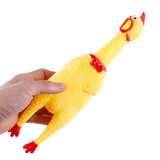 宠物狗狗发声玩具耐咬磨牙狗金毛萨摩耶哈士奇橡胶铃铛飞盘 惨叫鸡