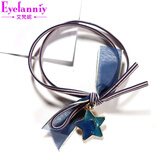 艾梵妮（Eyefanniy） 星空头绳韩国可爱流苏皮筋发绳小清新森女系简约少女皮套发圈头饰 星星蓝色
