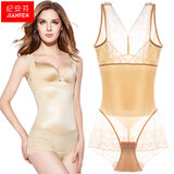 纪安芬 夏季超薄款塑身衣无痕连体产后收腹束腰美体衣塑形束身内衣服女 肤色 M建议90-105斤