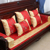 凯比特红木沙发坐垫中式海绵餐坐垫防滑罗汉床五木沙发垫套装定做 竹之韵拼接沙发垫含芯 坐垫定制