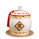 瓷芸陶瓷米缸厨房储物罐储粮桶储存罐储米桶杂粮桶储粮罐防虫防潮米缸 10斤-年丰顺成