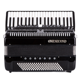 一秒（ONESECOND）德国音簧手风琴乐器48/60/96/120贝司儿童成人初学专业演奏考级 120贝司黑色4排簧
