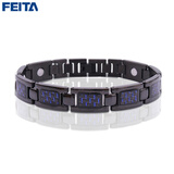 非泰除静电手环无线 纯钛钢碳纤维手链放电  男女士去人体静电手腕带静电释放消除器 蓝色纯钛碳纤维手环