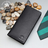 圣大保罗圣大保罗 钱包男真皮长款纯牛皮钱夹时尚商务票夹七夕情人节礼物 黑色