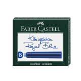 辉柏嘉（Faber-castell）墨囊钢笔墨胆一次性墨水胆6支装 蓝色185506