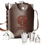 贝鲁斯酒壶304不锈钢随身加厚户外便携酒壶不绣钢白酒壶随身酒壶 大号-64盎司（约3.5斤装）