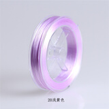 谛灵 进口松紧线穿手链皮筋手串绳穿珠子的弹力线蜜蜡珠宝串珠绳手链绳 20浅紫色