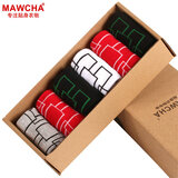 Mawcha 时尚棉袜男士袜子男士短袜春夏季薄款个性休闲潮流低帮船袜6双装 混色6双装 均码