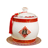 瓷芸陶瓷米缸厨房储物罐储粮桶储存罐储米桶杂粮桶储粮罐防虫防潮米缸 10斤-粮满天下