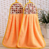 沐凡毛巾家纺 创意加厚柔软吸水擦手巾 厨房挂式不易掉毛可爱儿童卡通抹布抹手毛巾 擦手巾（颜色随机）