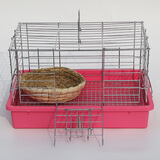 朗缤 兔子笼子大号荷兰猪豚鼠松鼠刺猬笼 中号基础笼(43*29*27)cm 蓝色