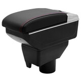 舒耐克新威驰扶手箱2014年18 19年款21 22新威驰FS致炫致享用中央手扶箱 双层伸缩款-（无USB） 黑色