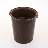 收米带过滤网塑料茶渣桶茶水桶功夫茶漏废水倒掉泡茶叶收纳垃圾桶小号 棕色1个装