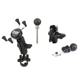 RAM摩托车手机支架 哈雷宝马杜卡迪川崎圆管车把通用铝合金手机架 手机 相机两用套装