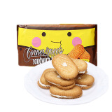 卡乐米斯卡乐米斯夹心饼干300G组合装香草柠檬独立装笑脸果味夹心涂层饼干 柠檬味*4包