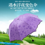 访客【雨伞】晴雨两用 创意雨伞 折叠伞男女通用太阳伞遮阳伞防晒伞 遇水开花紫色