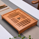 瓷牌茗茶具（cipaiming teaset）瓷牌茗 功夫茶具茶盘竹制茶台排水式茶海茶托盘家用茶具盘大小号 小茶博士储水式33cm*26cm