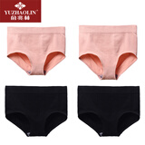 雀喜美内裤日系蜂巢女士内裤三角裤收腹中腰提臀内裤无缝棉质纯棉裆透气 两粉+两黑