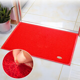 家富美定制欢迎光临地毯纯色无字塑料丝圈迎宾毯玄关电梯门口防滑毯 无字拉丝压边地毯 定制尺寸请联系客服