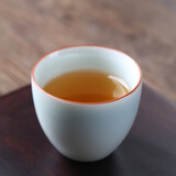 祥业主人杯功夫茶杯品茗杯白瓷个人杯陶瓷日式加厚泡茶茶具哑光脂白 青釉款