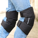 新术 护膝骑车保暖男女冬季加厚电动摩托车护膝挡风电瓶车防寒护腿 黑色