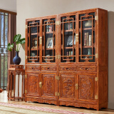 皇印 红木家具非洲花梨（学名：刺猬紫檀） 书柜书架实木储物柜子组合书房办公家具2505 单个书柜