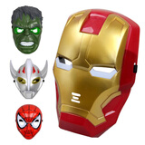 儿童面具成人创意仿真全脸面具男孩卡通发光脸谱面具cos装扮道具 钢铁侠面具 发光