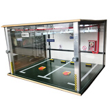 品车汇1:18停车场模型场景 实木停车库 汽车模型防尘罩展示盒 手工DIY模型 两车位现货