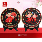 集里雅韵炭雕新婚礼品创意订婚房摆件婚庆送朋友闺蜜新人结婚礼物送礼实用 218抱新娘+永结同心实惠套装